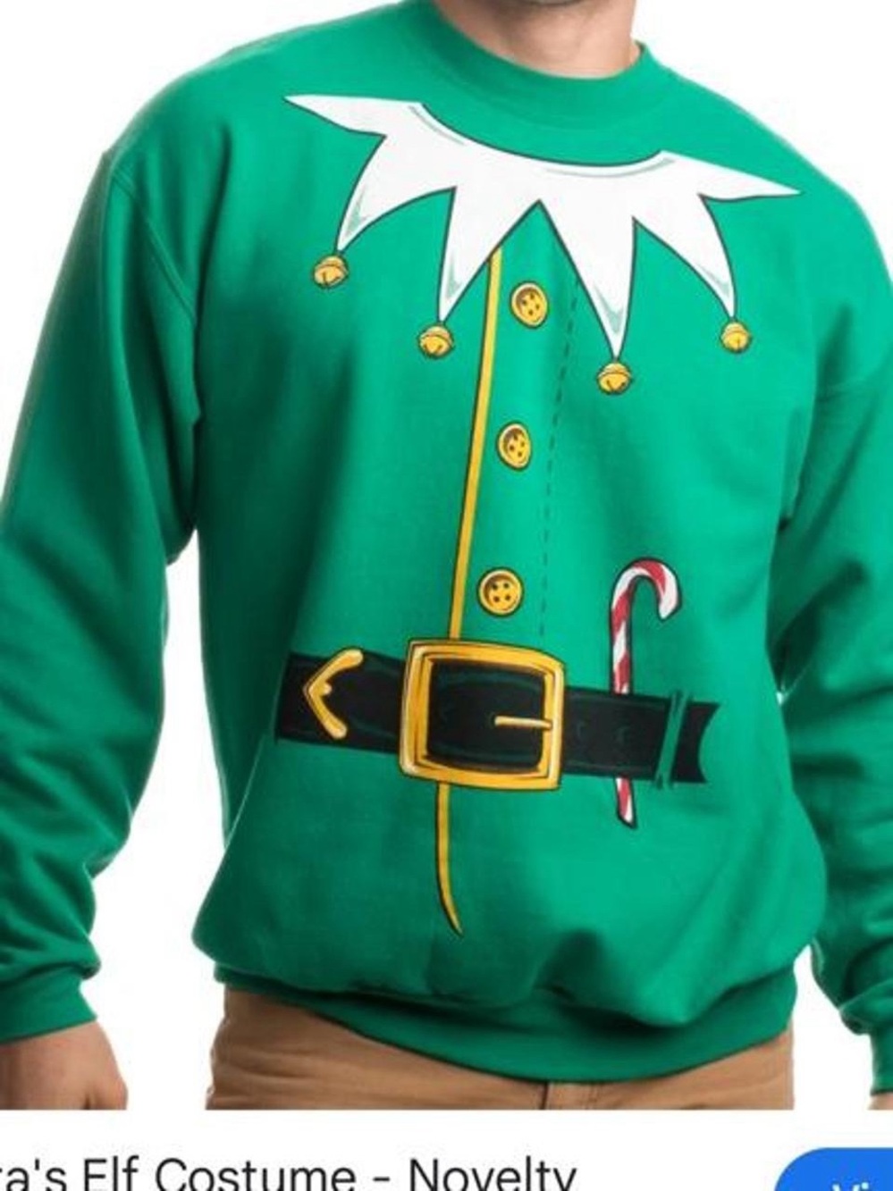 Arbor Green Elf Graphic Crewneck Sweater